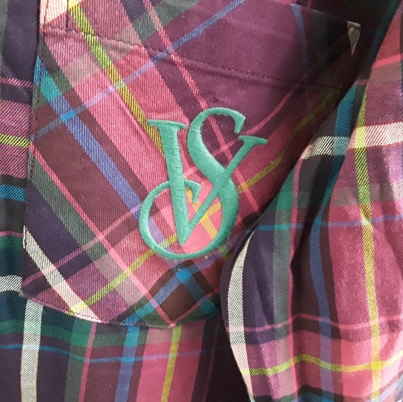 Victorias Secret Plaid Flannel Pajama Top - Picture 6 of 8
